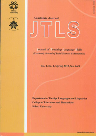 Teaching English as a Second Language Quarterly - Volume:4 Issue: 1, Spring2012