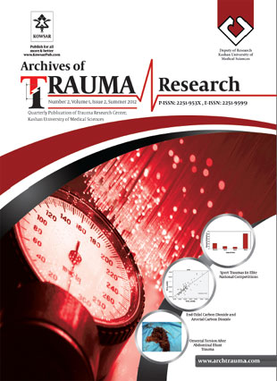 Archives of Trauma Research - Volume:1 Issue: 2, Apr-May 2012