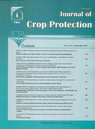 Crop Protection - Volume:1 Issue: 3, Sep 2012