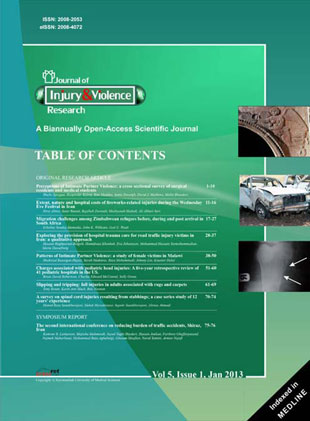 Injury and Violence Research - Volume:5 Issue: 1, Jan 2013
