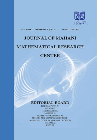 Mahani Mathematical Research - Volume:1 Issue: 1, January 2012