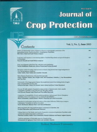 Crop Protection - Volume:2 Issue: 2, Jun 2013