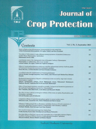 Crop Protection - Volume:2 Issue: 3, Sep 2013