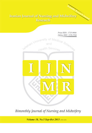 Nursing and Midwifery Research - Volume:18 Issue: 5, Sept-Oct 2013