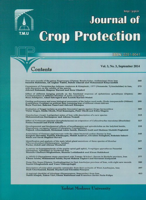 Crop Protection - Volume:3 Issue: 3, Sep 2014