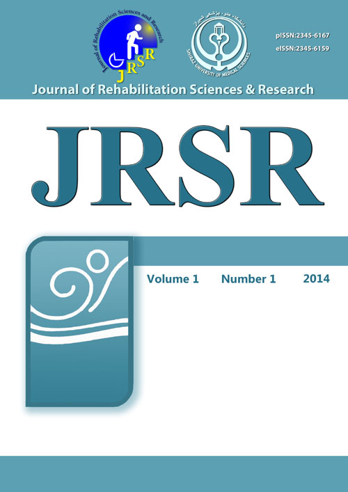 Rehabilitation Sciences and Research - Volume:1 Issue: 1, Mar 2014