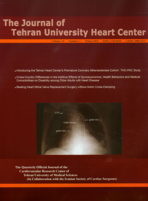 Tehran University Heart Center - Volume:10 Issue: 1, Jan 2015
