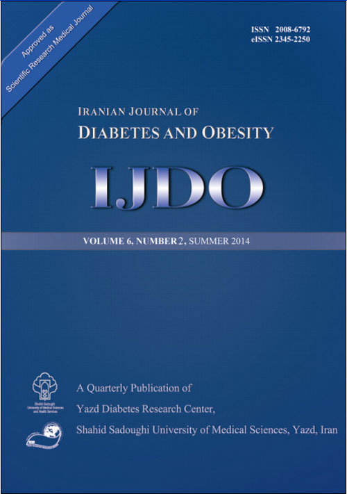 Diabetes and Obesity - Volume:6 Issue: 2, Summer 2014
