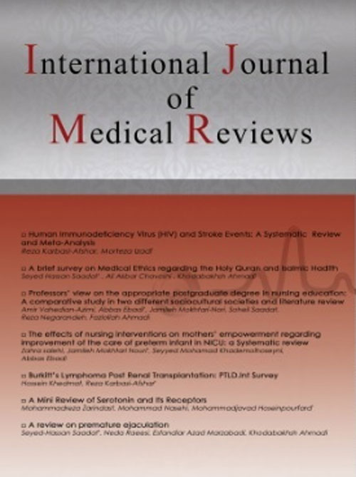 Medical Reviews - Volume:2 Issue: 2, Spring 2015