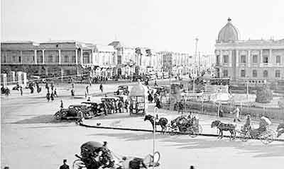 میدان بهارستان، اواخر دوره قاجار