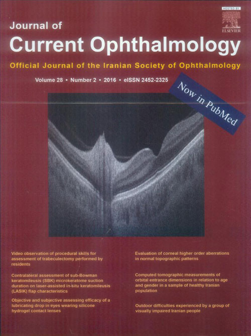 Current Ophthalmology - Volume:28 Issue: 2, Jun 2016