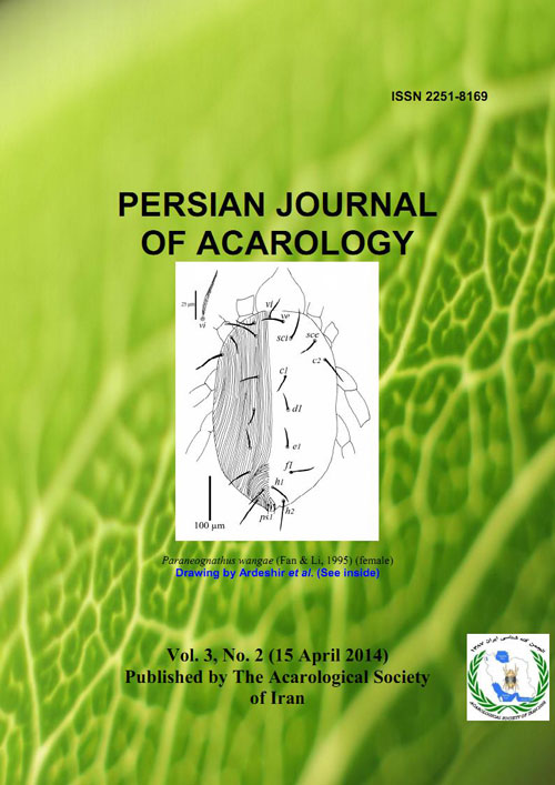 Persian Journal of Acarology - Volume:3 Issue: 2, Spring 2014