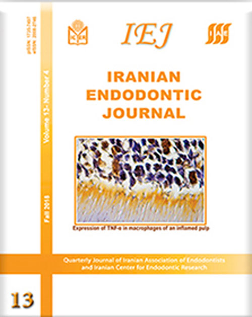 Iranian Endodontic Journal - Volume:13 Issue: 4, Fall 2018