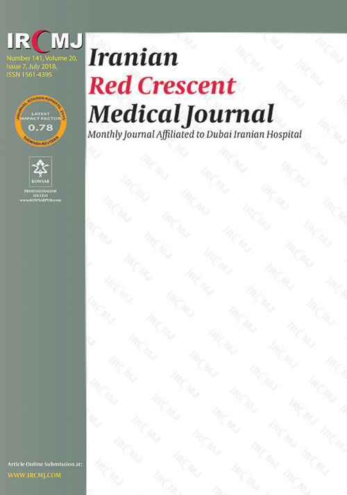 Red Crescent Medical Journal - Volume:21 Issue: 6, Jun 2019