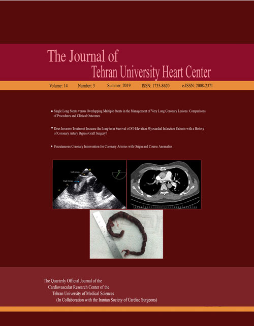Tehran University Heart Center - Volume:14 Issue: 3, Jul 2019