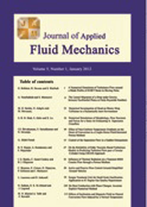 Applied Fluid Mechanics - Volume:12 Issue: 5, Sep-Oct 2019