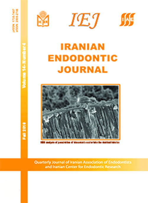 Iranian Endodontic Journal - Volume:15 Issue: 1, Winter 2020