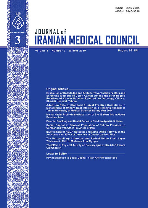 Medical Council - Volume:3 Issue: 4, Autumn 2020