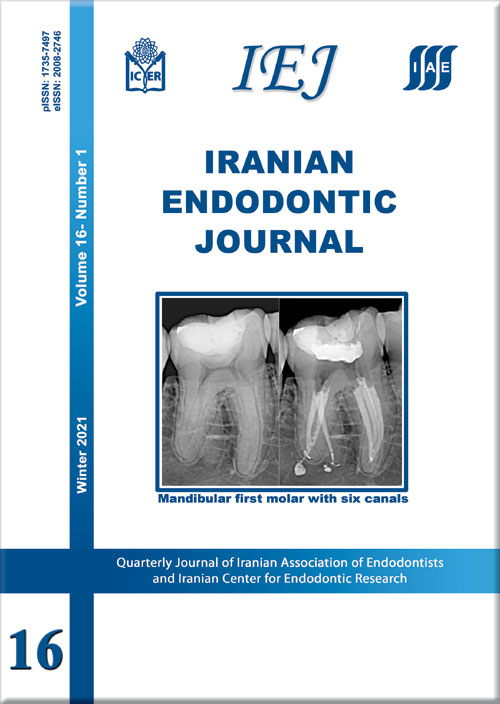 Iranian Endodontic Journal - Volume:16 Issue: 1, Winter 2021
