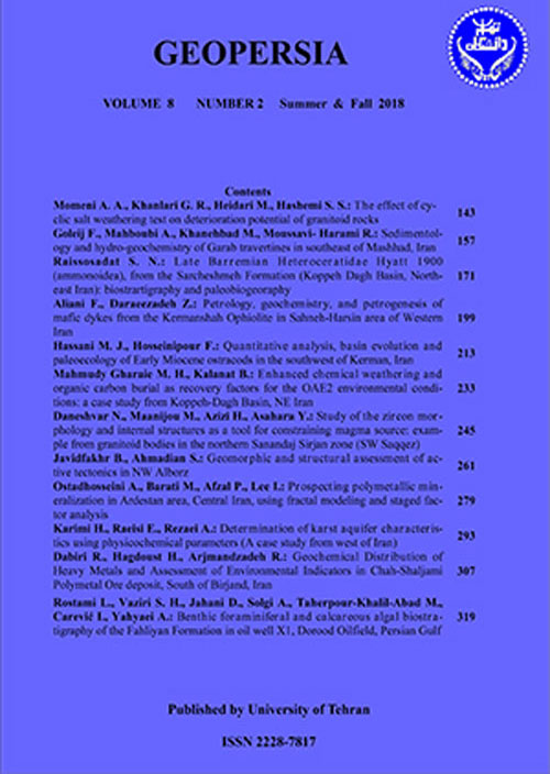 Geopersia - Volume:11 Issue: 1, Winter-Spring 2021
