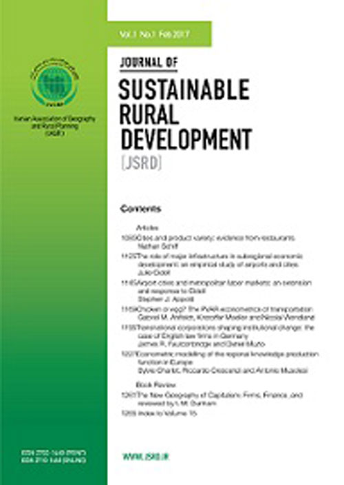 Sustainable Rural Development - Volume:4 Issue: 2, Dec 2020