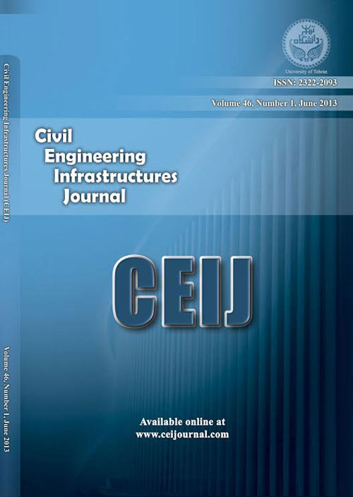 Civil Engineering Infrastructures Journal - Volume:54 Issue: 1, Jun 2021