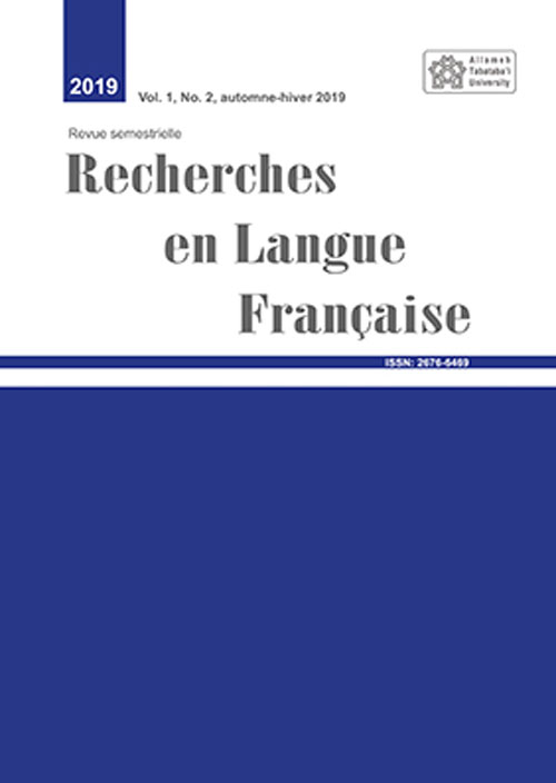 Research en Langue Francaise - Volume:2 Issue: 3, Spring -Summer 2020
