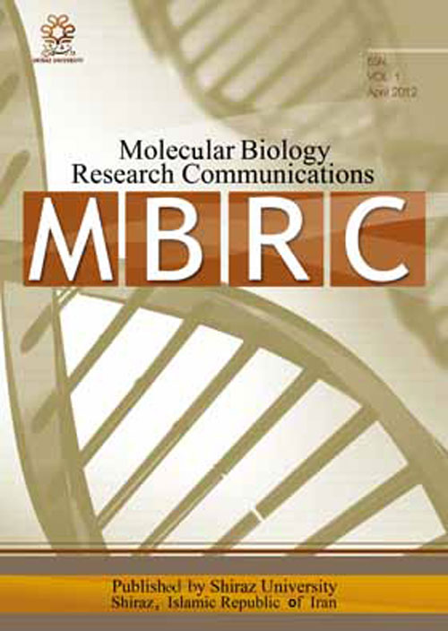 Molecular Biology Research Communications - Volume:10 Issue: 3, Sep 2021