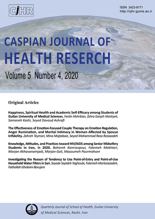 Caspian Journal of Health Research - Volume:6 Issue: 2, Jun 2021