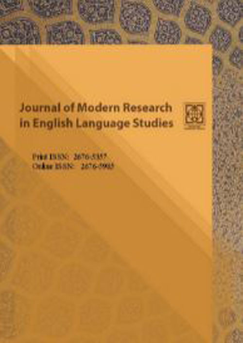 Modern Research in English Language Studies - Volume:8 Issue: 4, Autumn 2021
