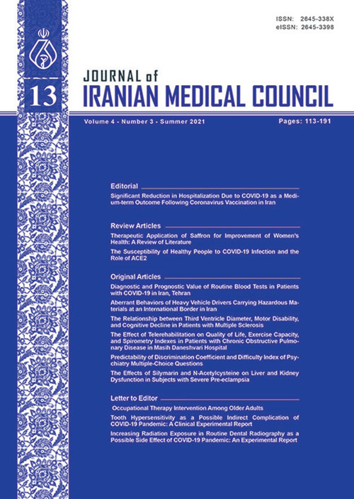 Medical Council - Volume:4 Issue: 3, Summer 2021