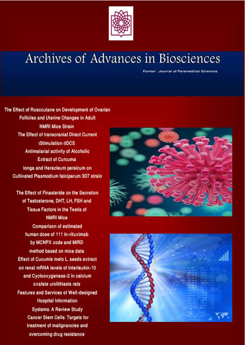 Archives of Advances in Biosciences - Volume:12 Issue: 3, Summer 2021