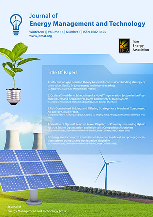 Energy Management and Technology - Volume:6 Issue: 3, Summer 2022