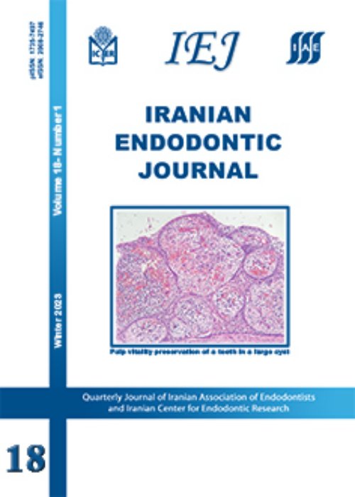 Iranian Endodontic Journal - Volume:17 Issue: 4, Fall 2022