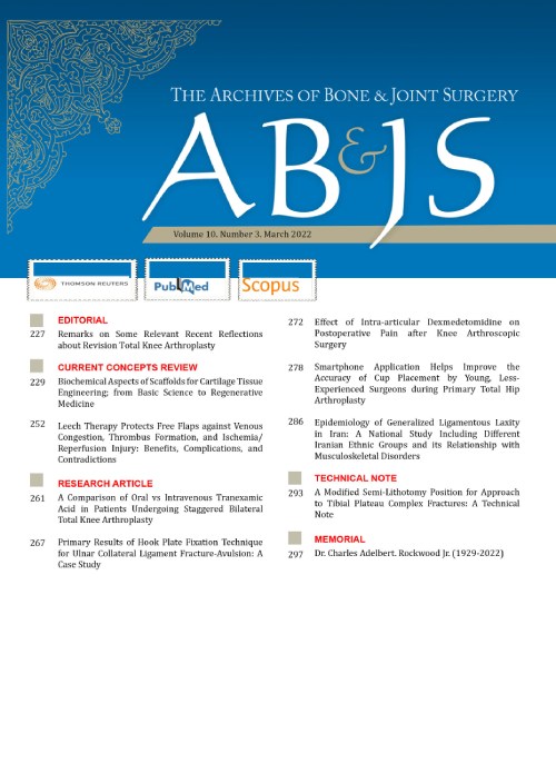 Archives of Bone and Joint Surgery - Volume:11 Issue: 2, Feb 2023