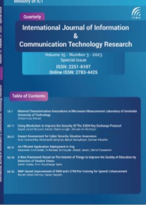Information and Communication Technology Research - Volume:15 Issue: 3, Summer 2023