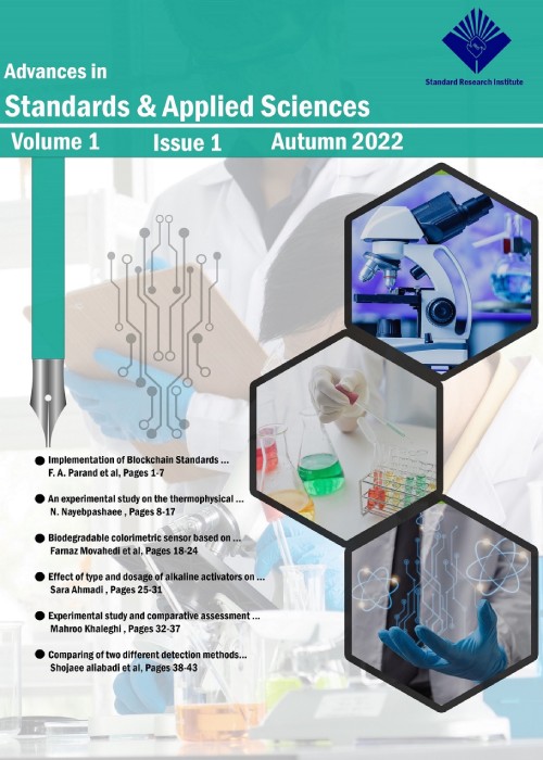 Advances in the Standards and Applied Sciences - Volume:1 Issue: 1, Autumn 2022