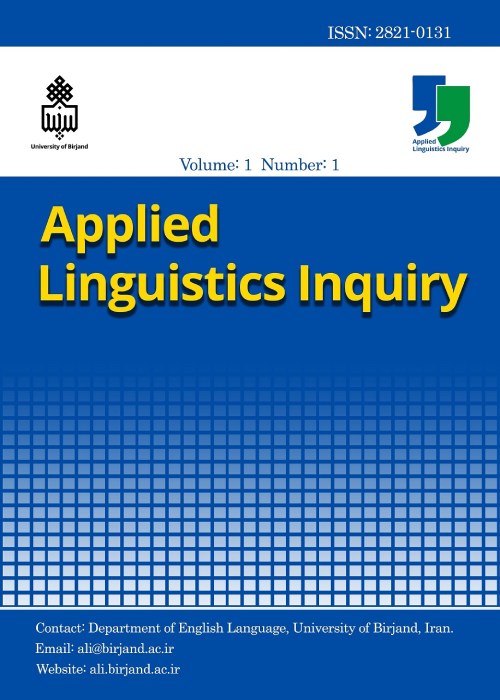 Applied Linguistics Inquiry - Volume:1 Issue: 2, Sep 2023
