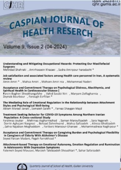 Caspian Journal of Health Research - Volume:9 Issue: 2, Apr 2024