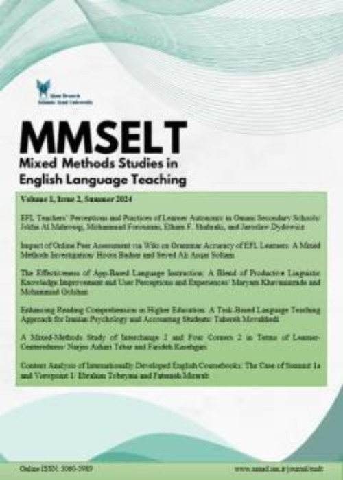 Mixed Methods Studies in English Language Teaching