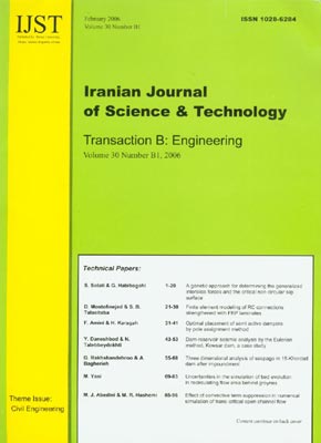 science and Technology (B: Engineering) - Volume:30 Issue: 1, February 2006