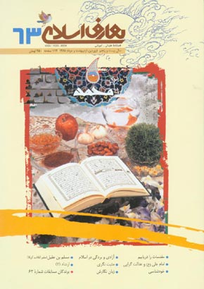 معارف اسلامی - پیاپی 63 (اردیبهشت و خرداد 1385)