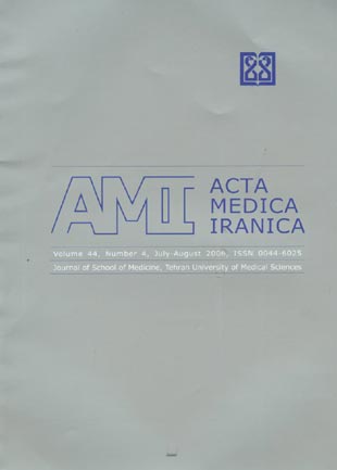 Acta Medica Iranica - Volume:44 Issue: 4, July - Aug 2006