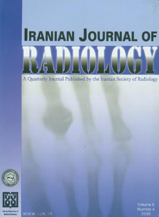Iranian Journal of Radiology - Volume:6 Issue: 4, Autum 2009