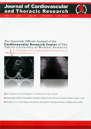 Cardiovascular and Thoracic Research - Volume:1 Issue: 4, Dec 2009