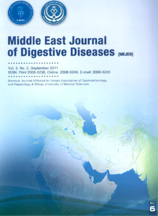 Middle East Journal of Digestive Diseases - Volume:3 Issue: 2, Sep 2011