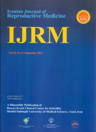 Reproductive BioMedicine - Volume:10 Issue: 5, Sep 2012