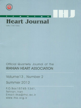 Iranian Heart Journal - Volume:13 Issue: 2, Summer 2012