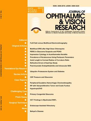 Ophthalmic and Vision Research - Volume:8 Issue: 2, Apr-Jun 2013