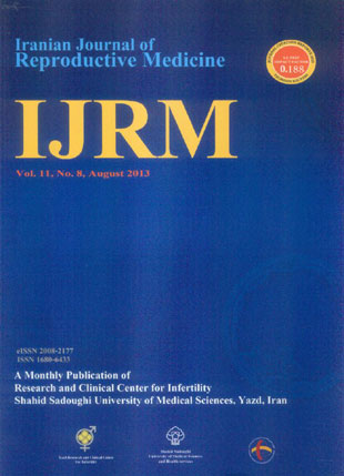 Reproductive BioMedicine - Volume:11 Issue: 8, Aug 2013